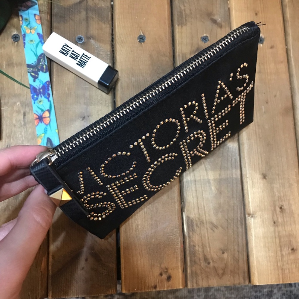 Victoria’s Secret black rhinestone makeup bag - Picture 5 of 8